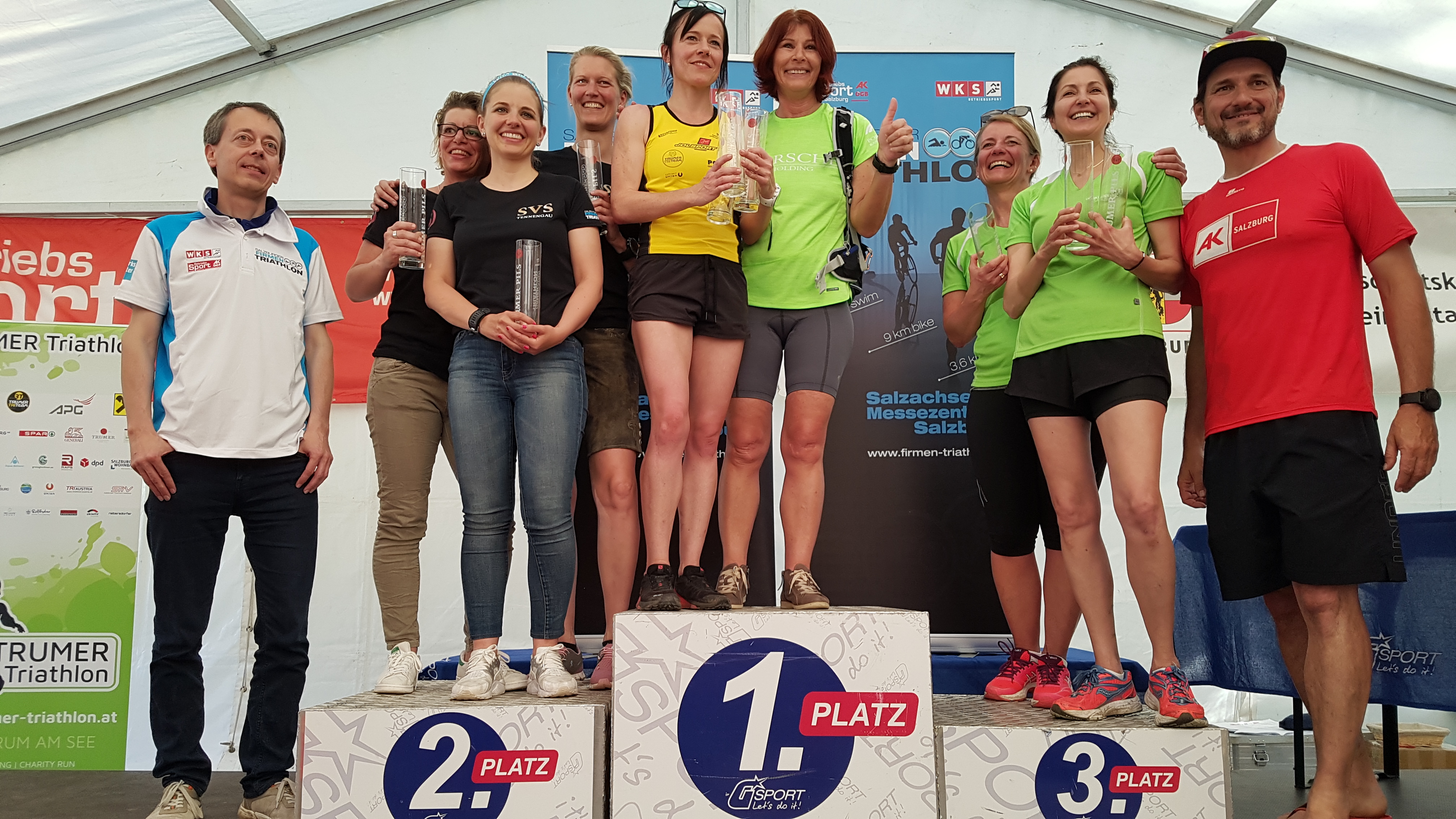 Wertungen beim Salzburger Firmen Triathlon